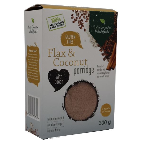 Health Connection - Flax & Coconut Porridge With Cacao 300g