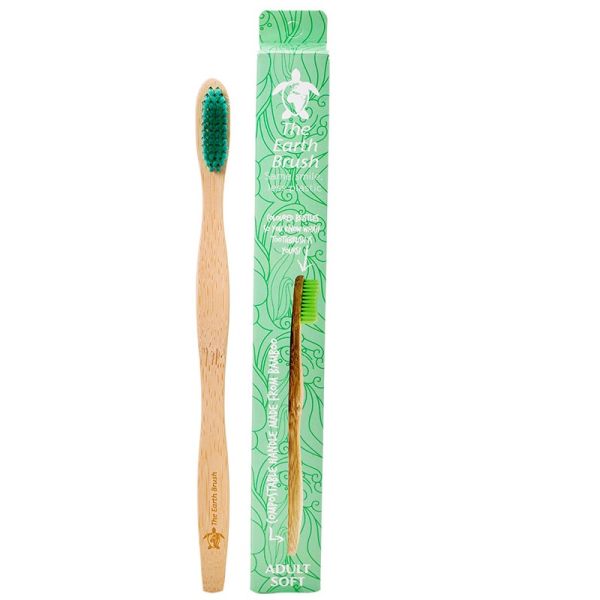 Earth Brush - Toothbrush Adult Soft Green