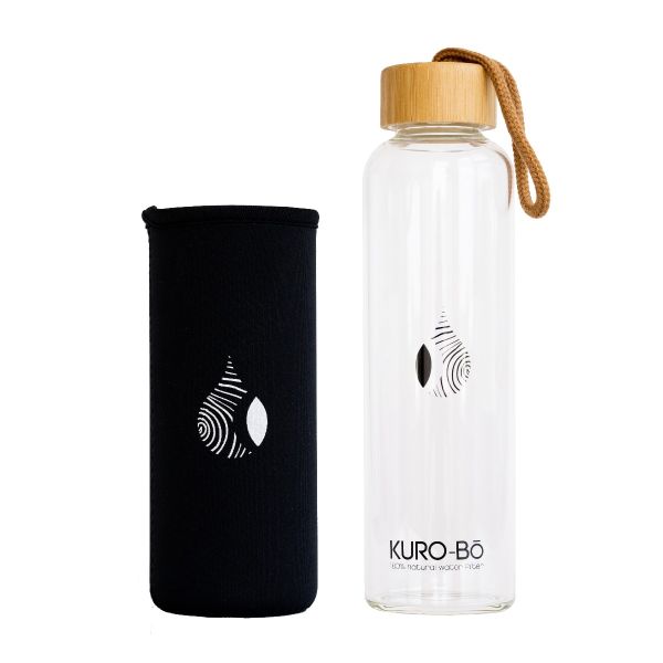 KURO-Bo - Go Eco Glass Water Bottle 550ml
