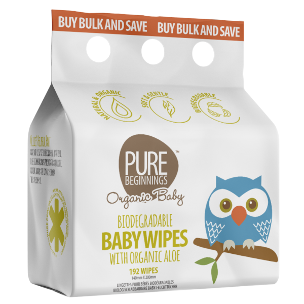 Pure Beginnings Biodegradable Wipes Triple Pack