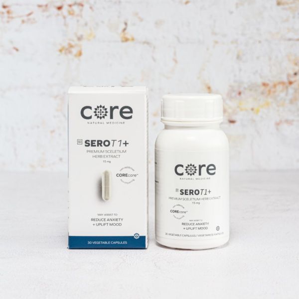 Core Natural Medicine SEROT1+ Premium Sceletium Herb Extract Plus 15mg 30s
