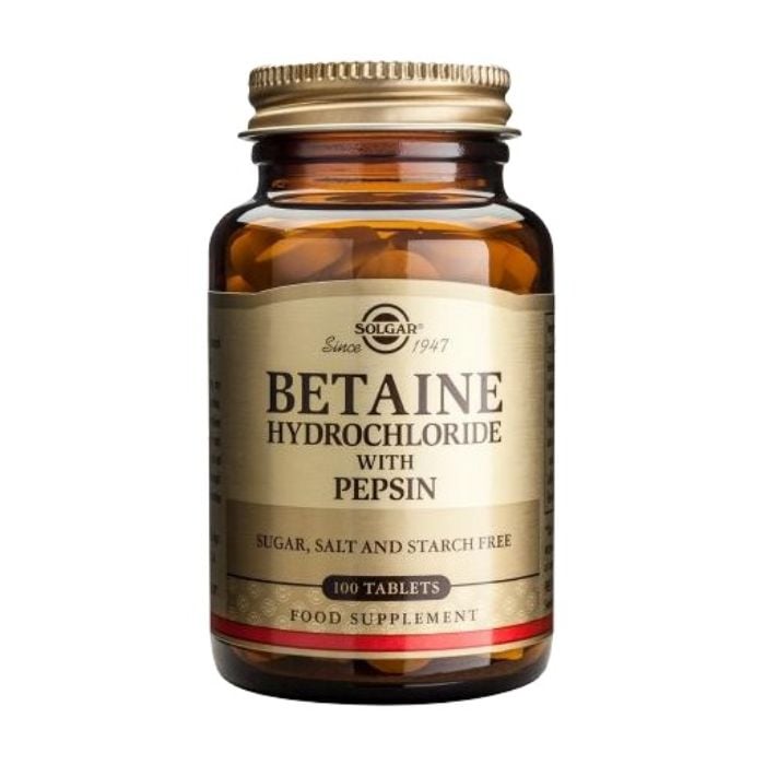 Solgar Betaine Hydrochloride with Pepsin 100s