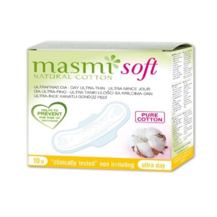 #Masmi - Ultrathin Pads Natural Cotton Soft Day W/Wings 10s