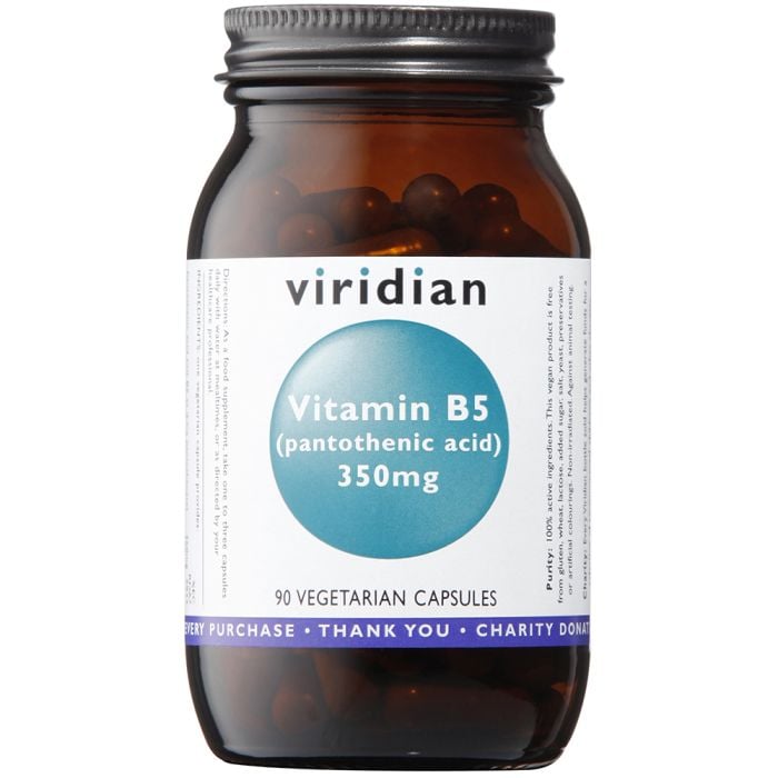 Viridian Vitamin B5 (Pantothenic Acid) 350mg