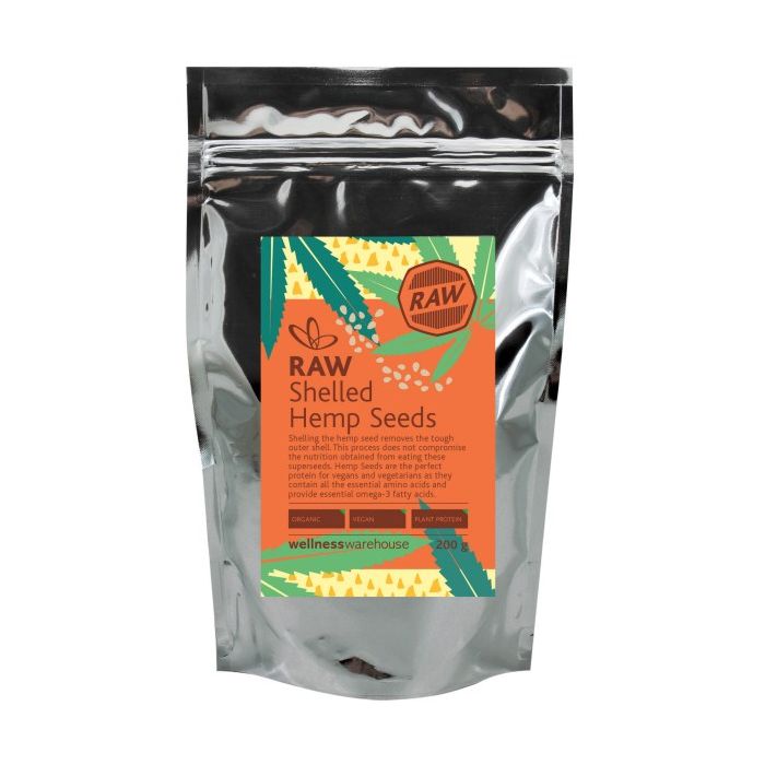 Wellness Organic Raw Shelled Hemp Seeds 200g