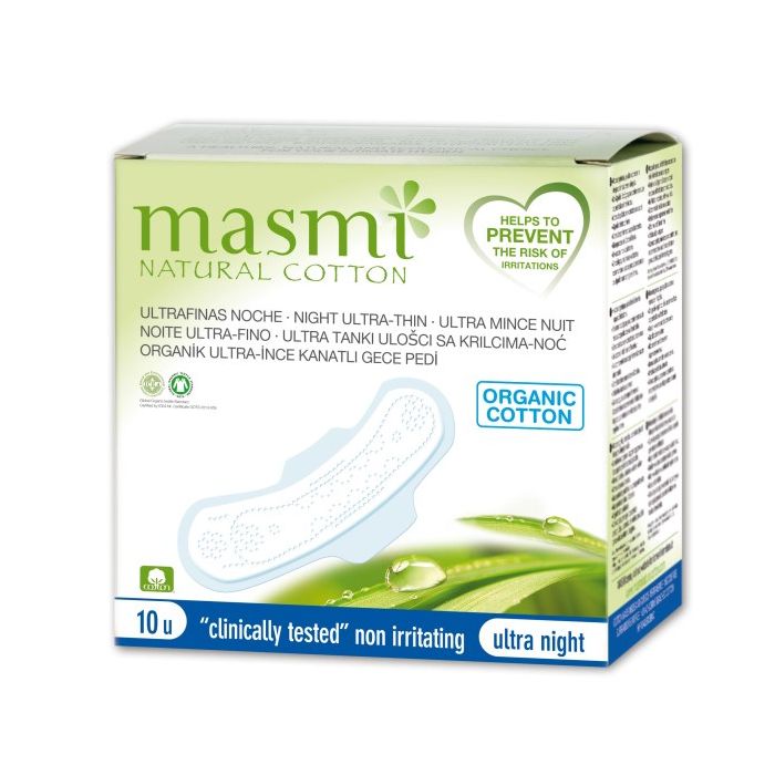 Masmi - Organic Cotton Ultrathin Pads Night 10s