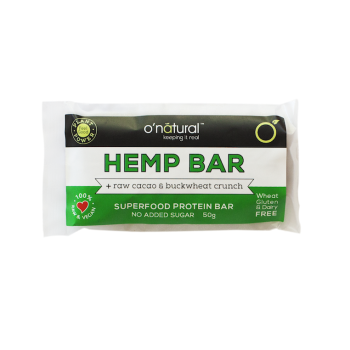 O' Natural Hemp Superfood Energy Bar 50g