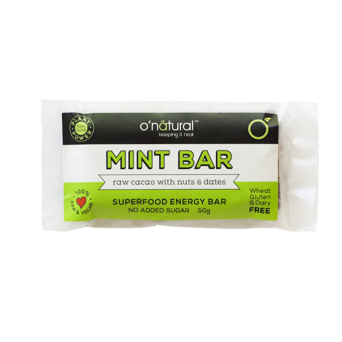 O'Natural Mint Superfood Energy Bar 50g