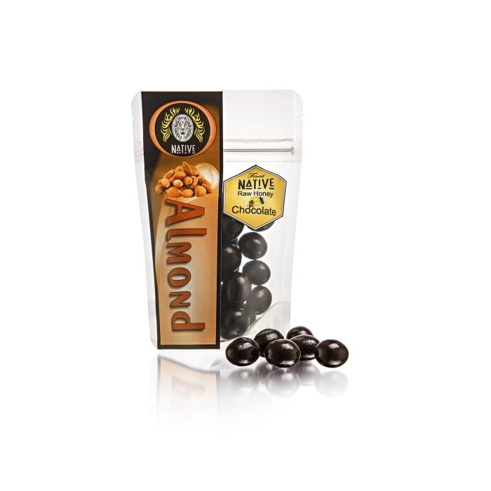 Kathy's Kitchen - Almonds Coated In Raw Honey Chocolate 100g