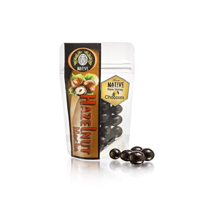 Hazelnuts Coated In Raw Honey Chocolate & Coffee 100g