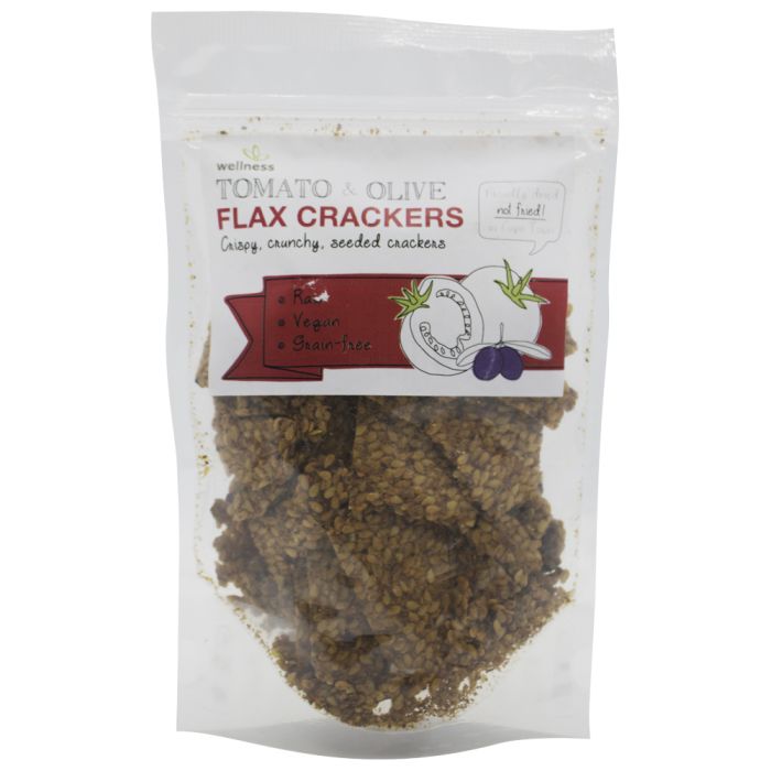 Wellness Flax Crackers Tomato & Olive 90g