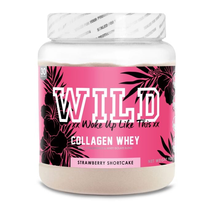 Wild - Woke Up Like This Collagen Whey Straw Shrtcke 908g