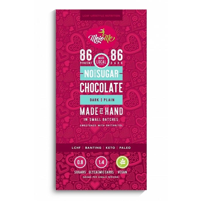 Mojo Me 86% Dark Chocolate - Plain 80g
