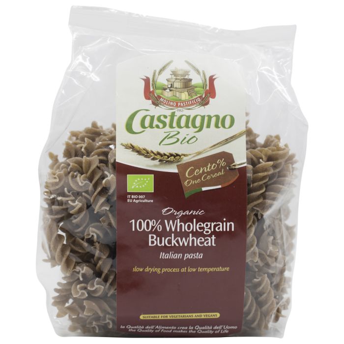 Castagno Organic Wholegrain Buckwheat Italian Pasta Fusilli 250g