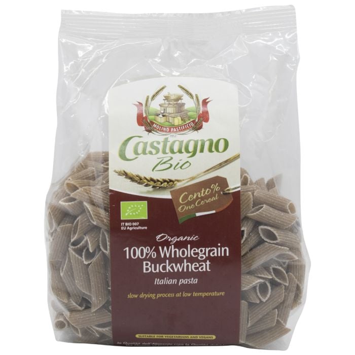 Castagno Organic Wholegrain Buckwheat Italian Pasta Penne 250g