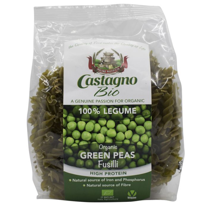 Castagno Organic Green Pea Pasta Fusilli 250g