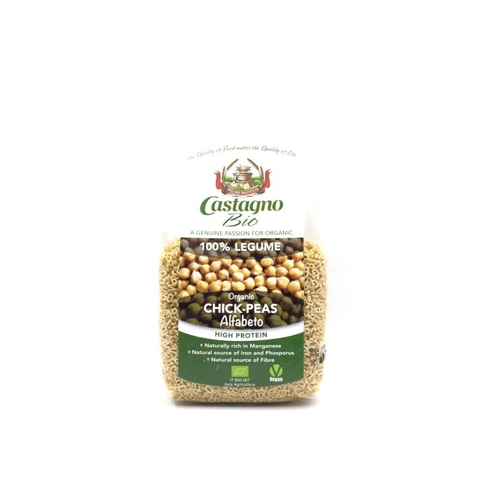 Castagno Organic 100% Chick-Peas Pasta Alfabeto