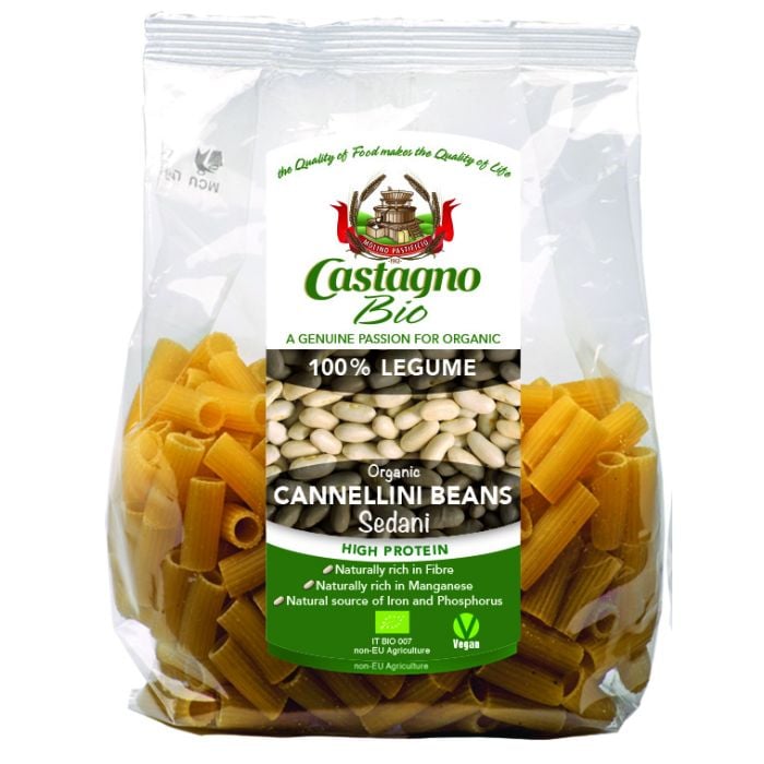 Castagno Organic Cannellini Bean Pasta Sedani 250g