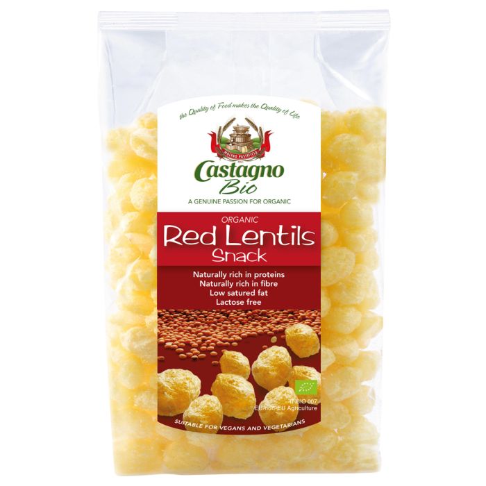 Castagno Organic Red Lentil and Corn Snack 50g