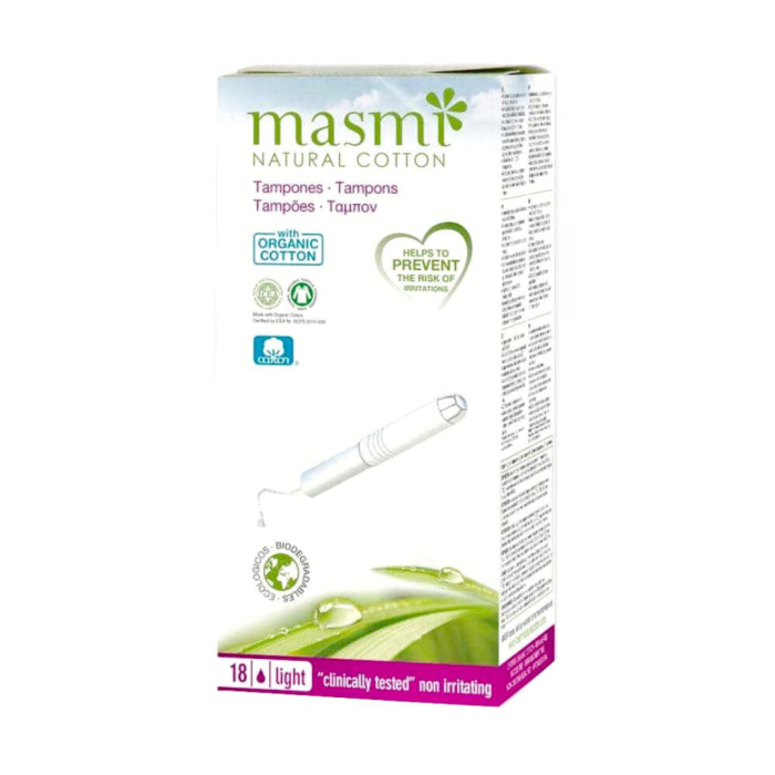 #Masmi - Organic Cotton Applicator Tampons Mini 18s