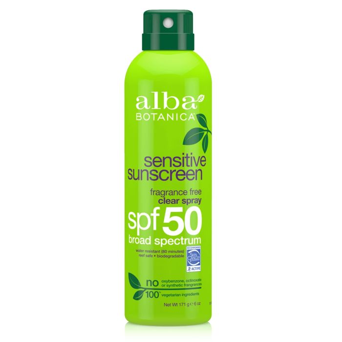 Alba - Sunscreen Sensitive Fragrance Free Spray Spf50 171g