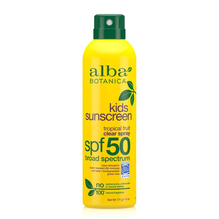Kids Sunscreen Tropical Fruit Clear Spray SPF 50