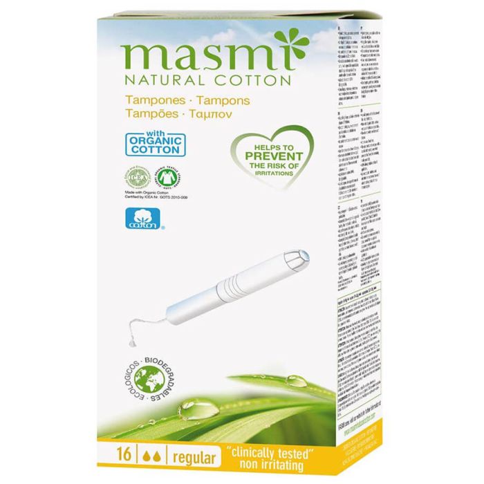 #Masmi - Organic Cotton Applicator Tampons Regular 16s