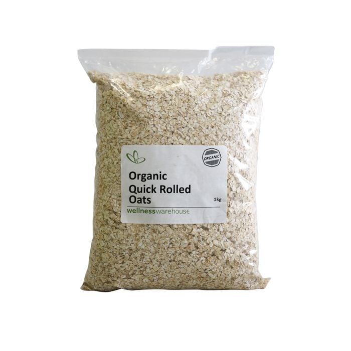 Wellness Bulk Organic Quick Rolled Oats 1kg