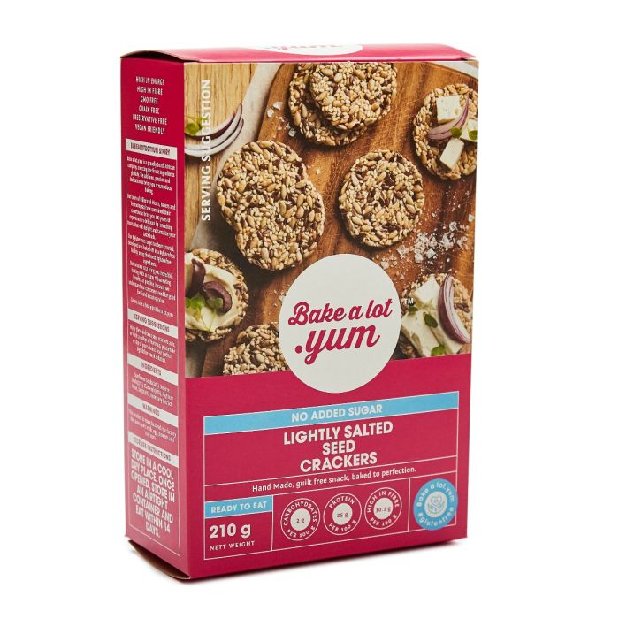Bake A Lot Dot Yum - Seed Crackers Salted 210g