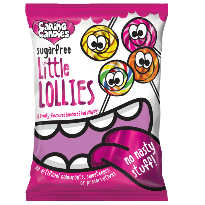 Caring Candies - Little Lollies 8 Fruity Flavours 80g