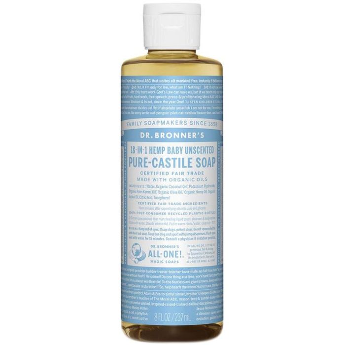 Dr Bronner Pure Castile Liquid Soap Baby Unscented 237ml