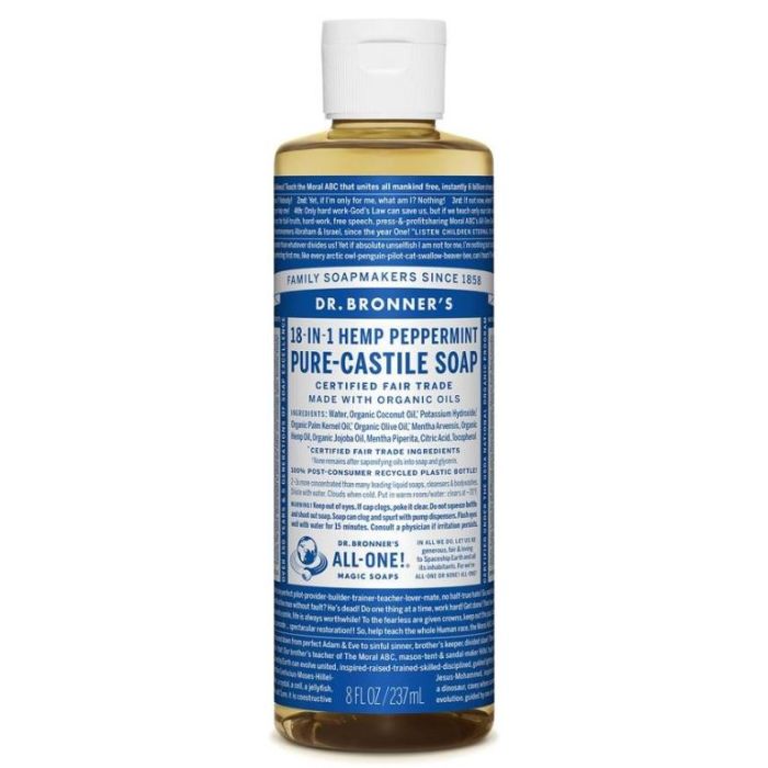 Dr Bronner Pure Castile Liquid Soap Peppermint 237ml