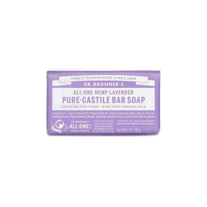 Dr Bronner Pure Castile Soap Bar Lavender 140g