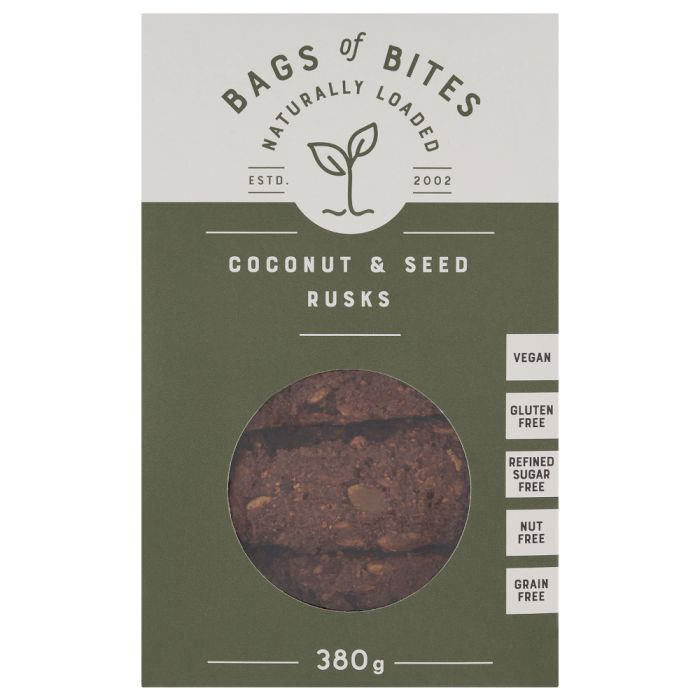 Bags of Bites - Rusks Coconut & Seed 380g