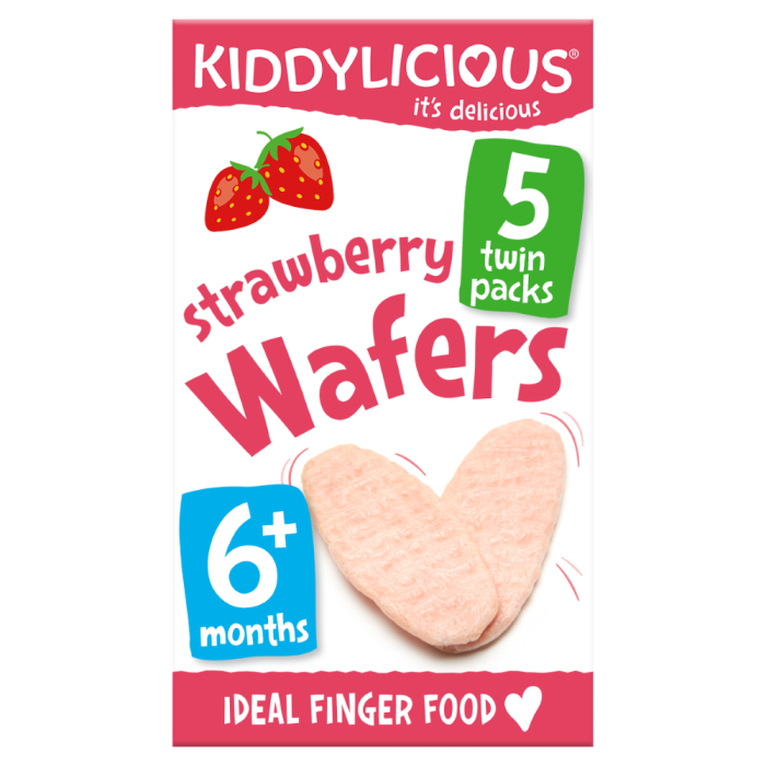 Kiddylicious - Wafers Strawberry Multipack 5 x 4g