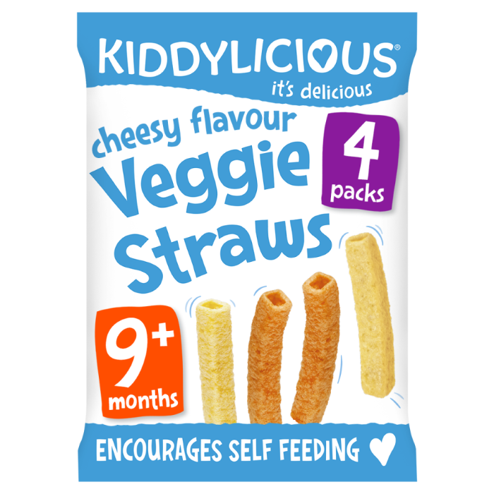 Kiddylicious - Cheesy Straws Multi Pack 4 x 12g
