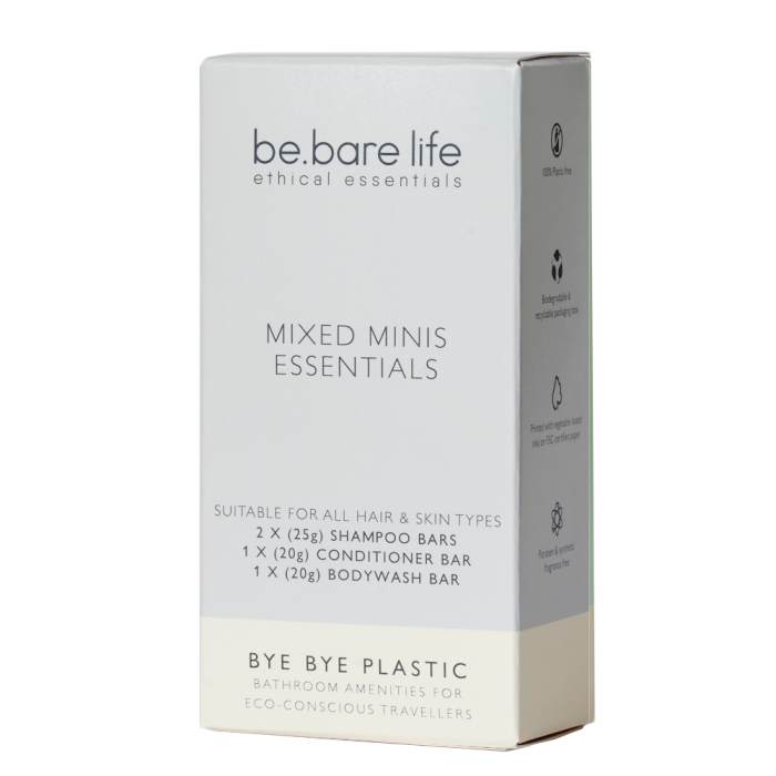 #Be Bare - Mixed Mini Essentials 2 Shamp, 1 Cond, 1 Body Wash 4s