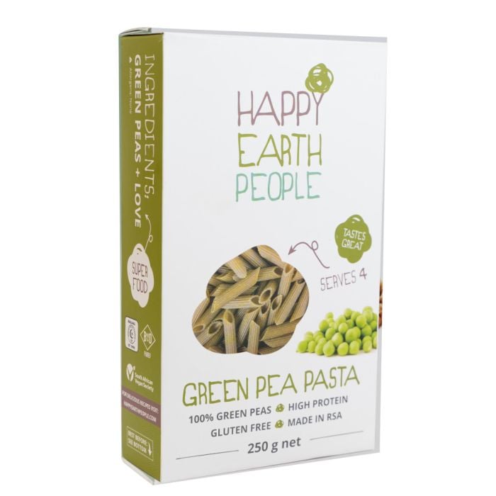Happy Earth People - Penne Pasta Green Pea Gluten Free 250g