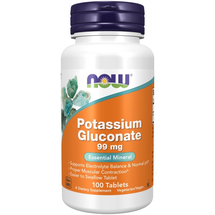 NOW - Potassium Gluconate 99mg Vegetarian 100s