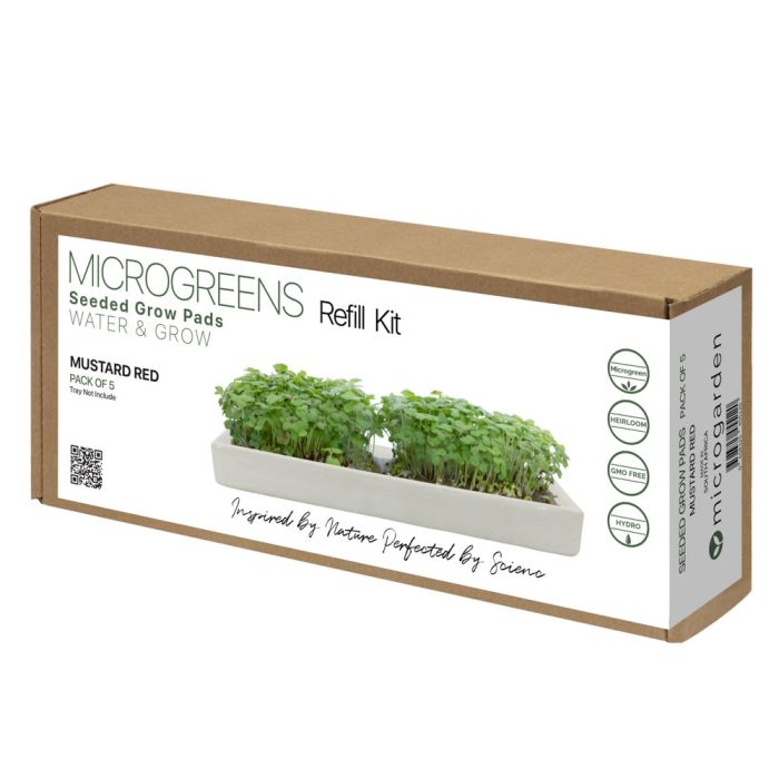 Microgarden - Microgreens Seeded Grow Pads Refill Mustard Red 5pk