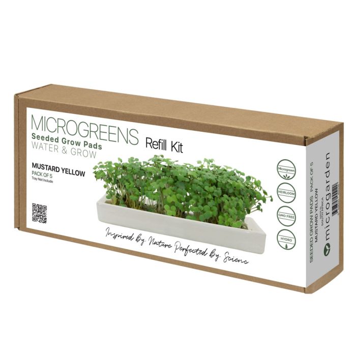 Microgarden - Microgreens Seeded Grow Pads Refill Mustard Yellow 5pk