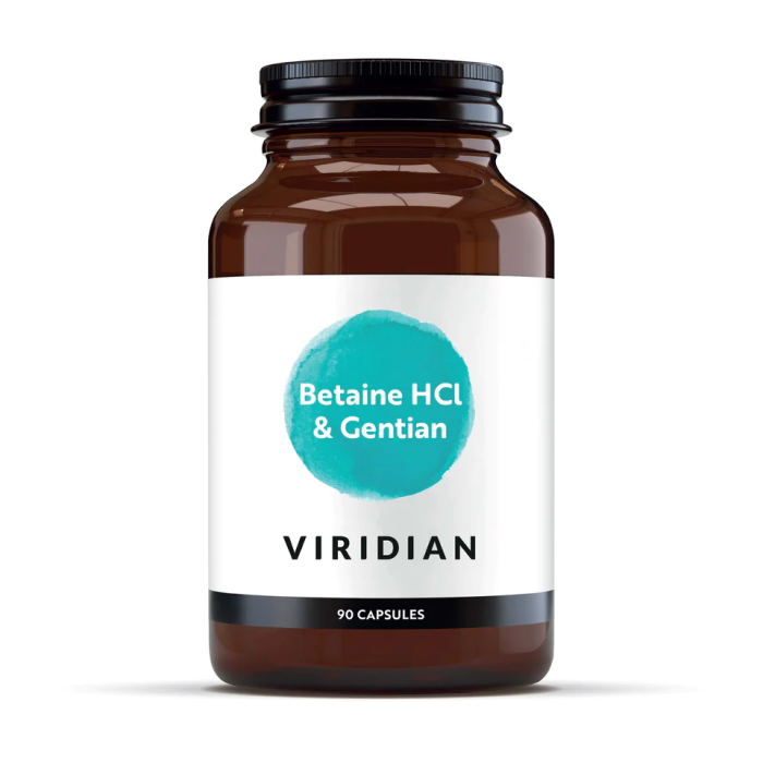 Viridian - Betaine Hci 650mg With Gentian 90s