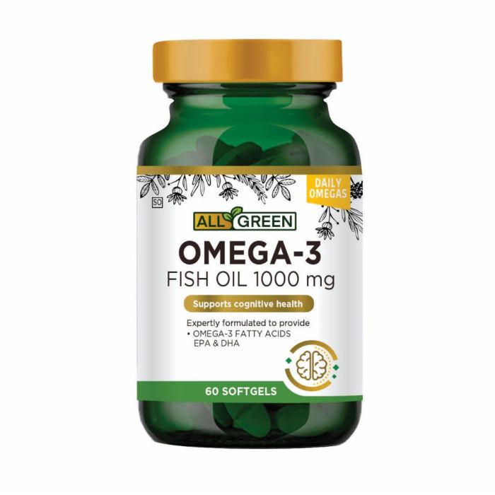 All Green - OMEGA-3 FISH OIL 1000mg 60s