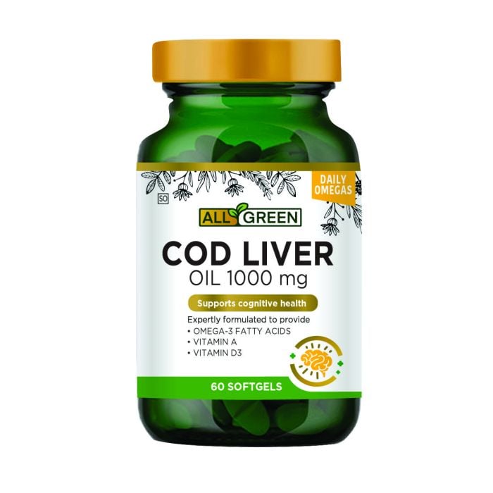 All Green - Cod Liver Oil 1000mg  60s