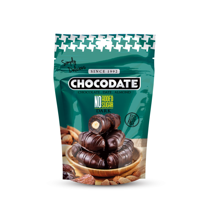 Chocodate - Date Dark Chocolate Covered No Sugar Added 70g