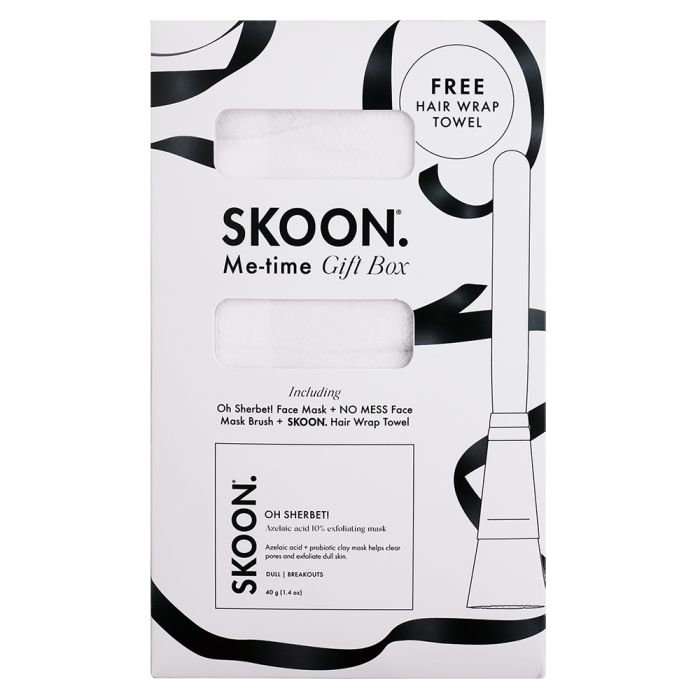 SKOON Me Time Gift Box (Oh Sherbert Mask + Headwrap + No Mess Brush)
