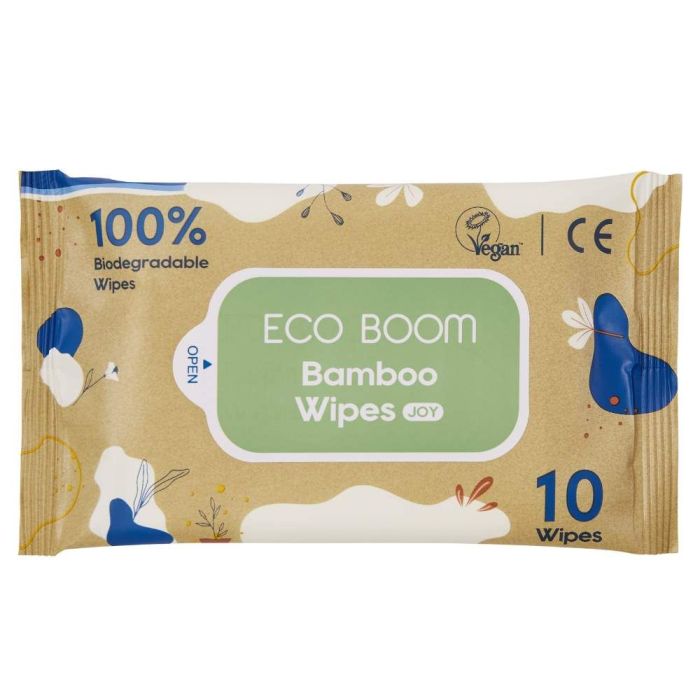 Eco Boom - Joy Biodegradable Bamboo Wipes 10s