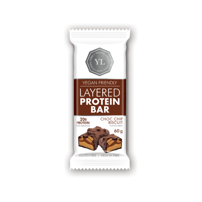 Youthful Living - Bar Protein Layered Chocolate Chip Biscuit 60g