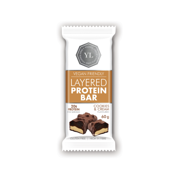 Youthful Living - Bar Protein Layered Cookies & Cream 60g