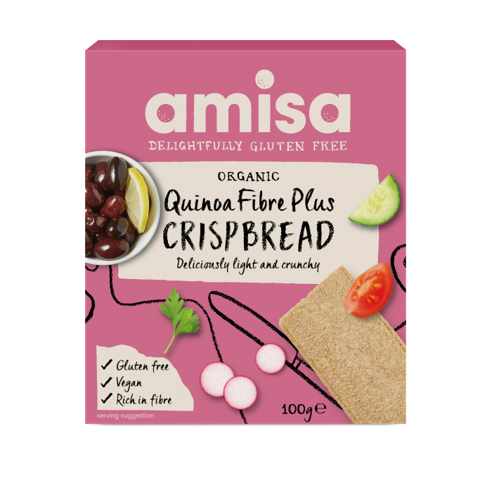 Amisa Organic Crispbread Quinoa Fibre Plus 100g